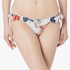 Maaji Kali Large Ruffled Bikini Bottom. Happy Thoughts print